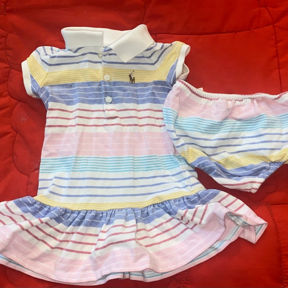 **BUNDLE DEAL**4 GIRLS Ralph Lauren Polo dresses with under bloomers to match ❤️